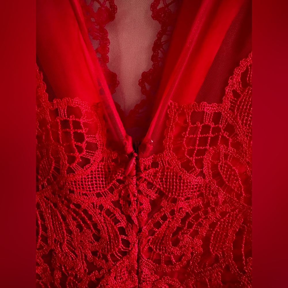 Authentic Zuhair Murad Red Silk Pleated Chiffon Gown - Picture 8 of 15